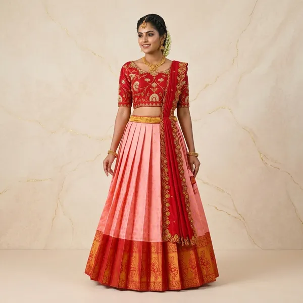Red_Lichi_Silk_Zari_Embroidered_Lehenga_Choli_For_Girls