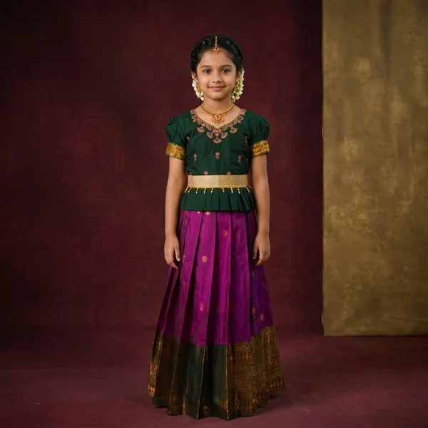 Pink_Lichi_Silk_Flared_Traditional_Lehenga_Choli_For_Girls