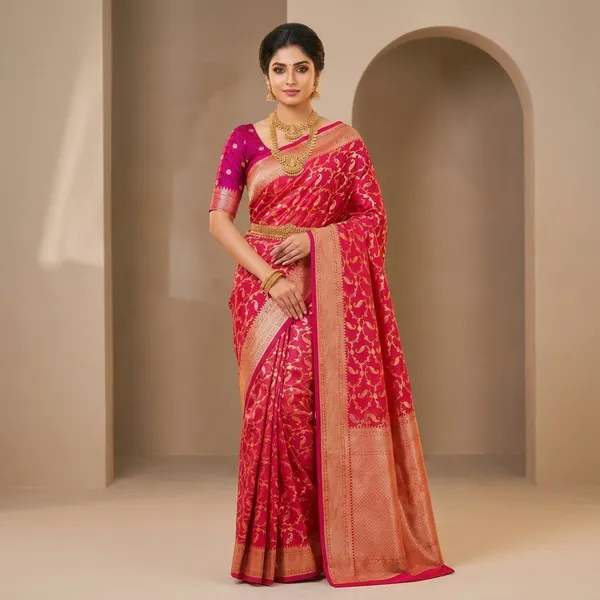 Pink_Banarasi_Satin_Silk_Zari_Woven_Saree_For_Women