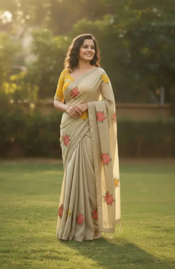 Beige_Viscose_Rangoli_Floral_Mirror_Embroidered_Saree_For_Women