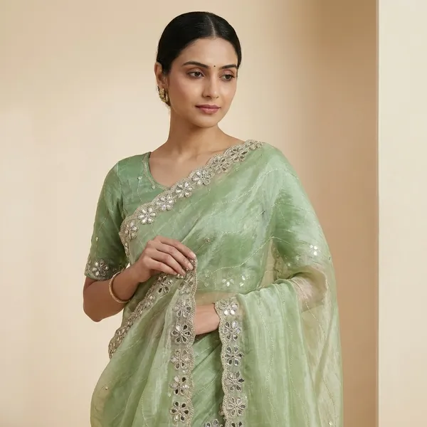 Green_Burberry_Silk_Embroidered_Mirror_Work_Saree_For_Women