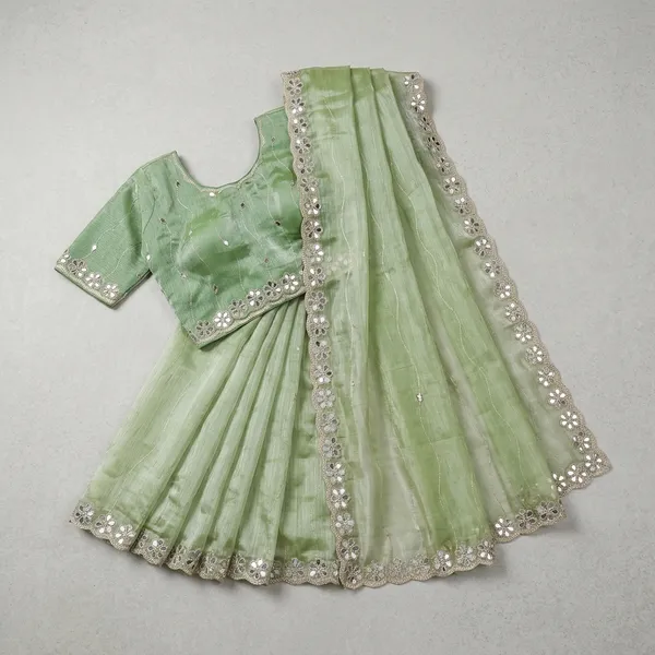 Green_Burberry_Silk_Embroidered_Mirror_Work_Saree_For_Women