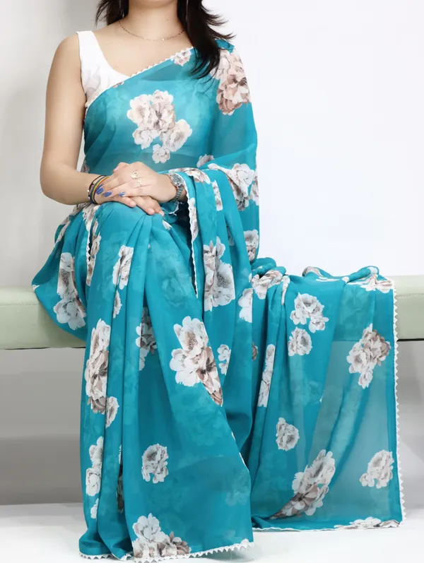 Blue_White_Weightless_Floral_Print_Lace_Border_Saree_For_Women