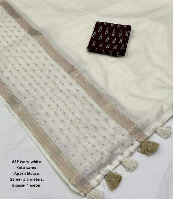 Black_Kota_Zari_Woven_Ajrakh_Style_Saree_For_Women