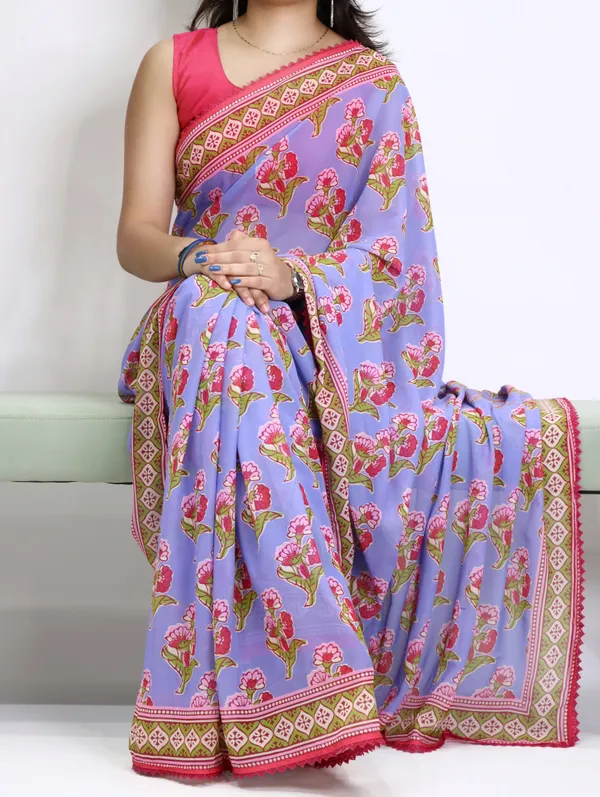 Purple_Red_Weightless_Floral_Print_Lace_Border_Saree_For_Women
