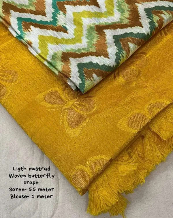 Yellow_Turkey_Silk_Woven_Butterfly_Saree_For_Women