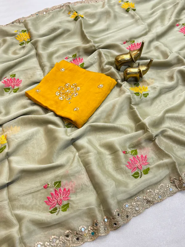 Green_Yellow_Rangoli_Silk_Floral_Butta_Mirror_Embroidered_Saree_For_Women