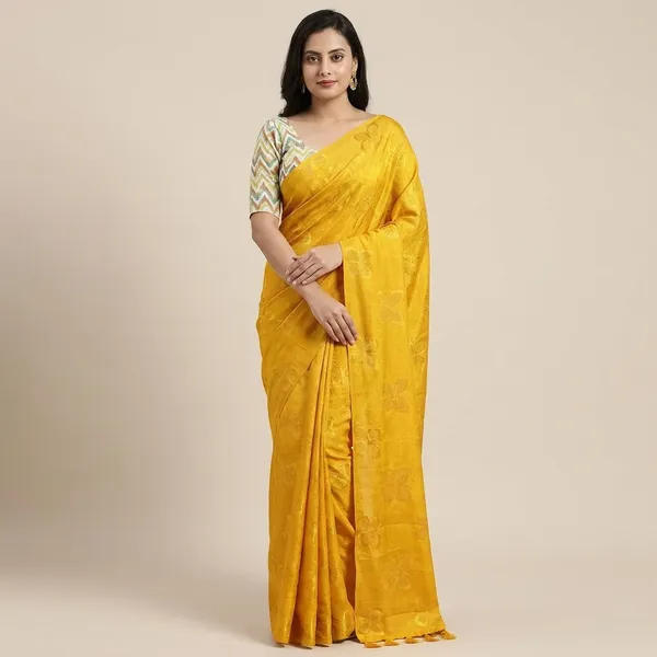 Yellow_Turkey_Silk_Woven_Butterfly_Saree_For_Women