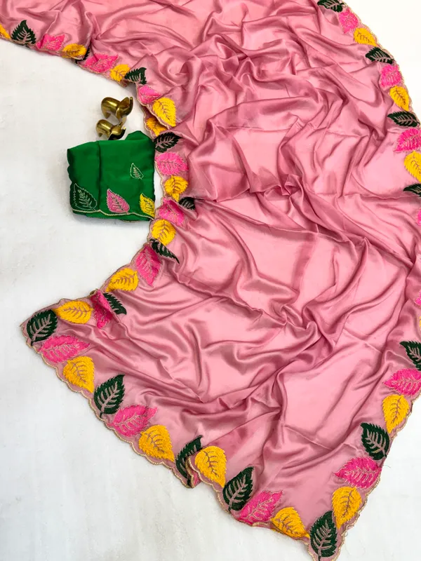 Pink_Green_Rangoli_Silk_Zari_Embroidered_Cutwork_Saree_For_Women