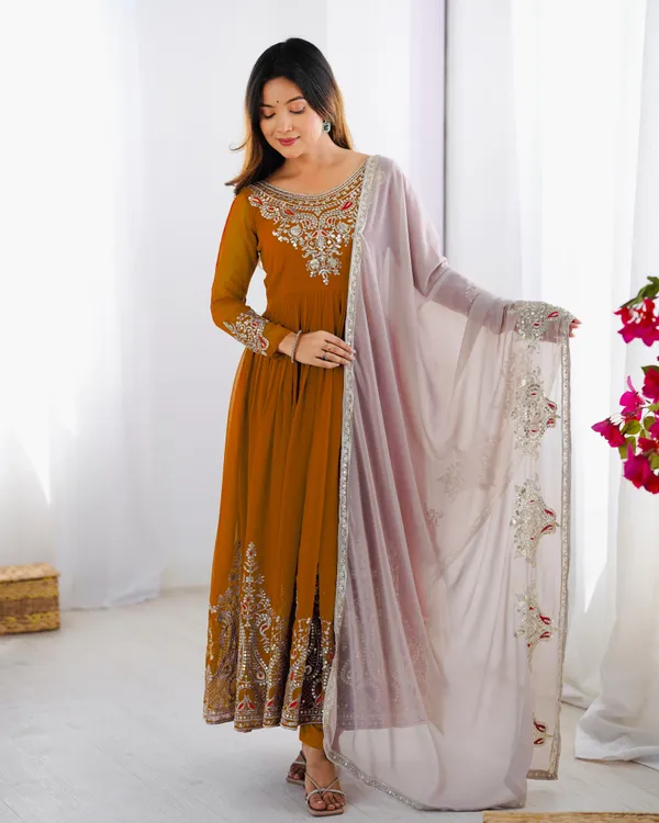 Orange_White_Georgette_Embroidered_Anarkali_Suit_For_Women