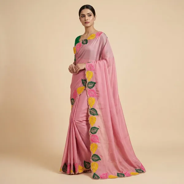 Pink_Green_Rangoli_Silk_Zari_Embroidered_Cutwork_Saree_For_Women