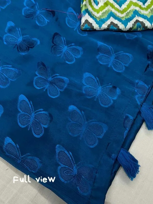 Blue_Turkey_Silk_Woven_Butterfly_Design_Tassel_Pallu_Saree_For_Women