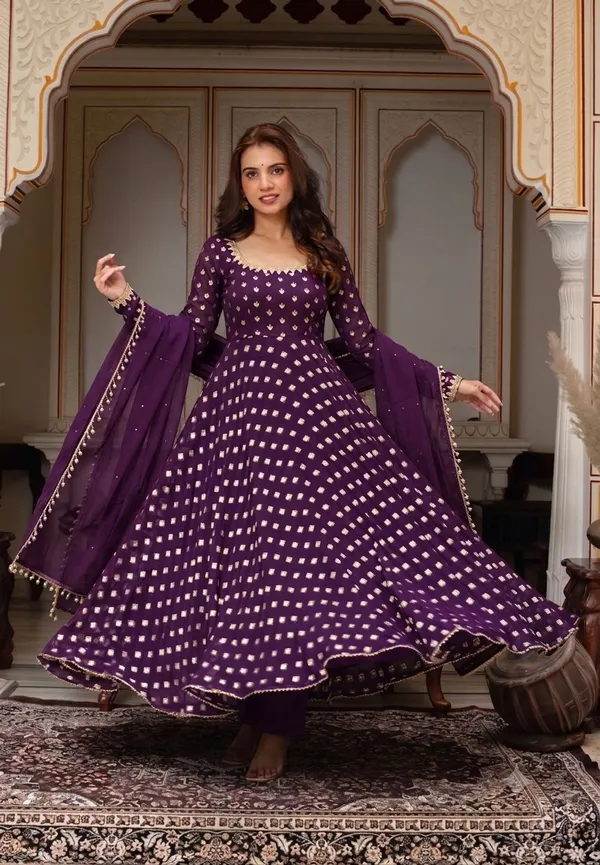 Riyvaa_Mirror_Work_Chanderi_Jacquard_Gown_Set_–_Festive_Edition