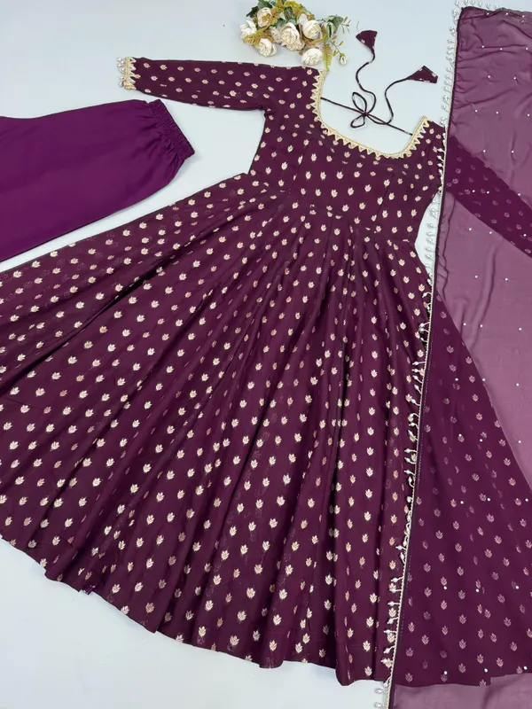 Riyvaa_Mirror_Work_Chanderi_Jacquard_Gown_Set_–_Festive_Edition