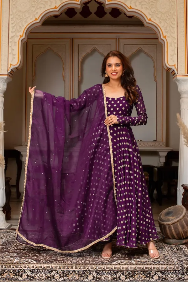 Riyvaa_Mirror_Work_Chanderi_Jacquard_Gown_Set_–_Festive_Edition