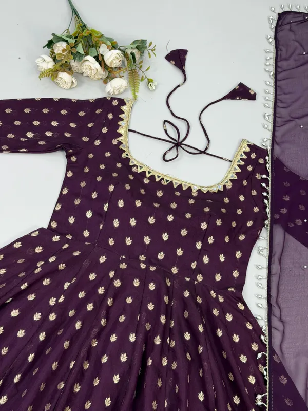 Riyvaa_Mirror_Work_Chanderi_Jacquard_Gown_Set_–_Festive_Edition