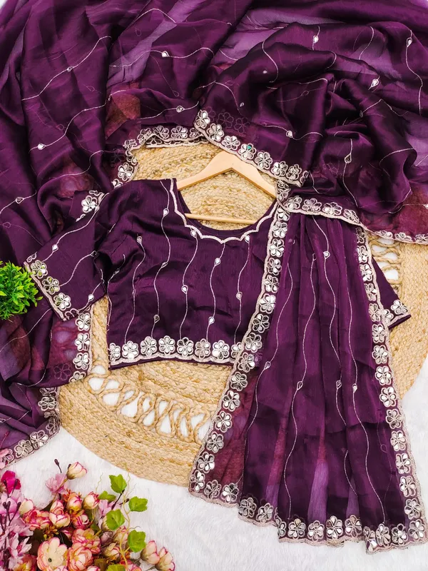 Lavender_Burberry_Silk_Embroidered_Mirror_Work_Saree_For_Women