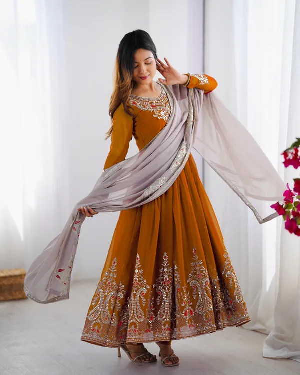 Orange_White_Georgette_Embroidered_Anarkali_Suit_For_Women