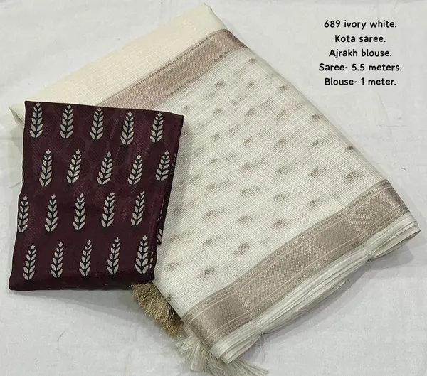 Black_Kota_Zari_Woven_Ajrakh_Style_Saree_For_Women