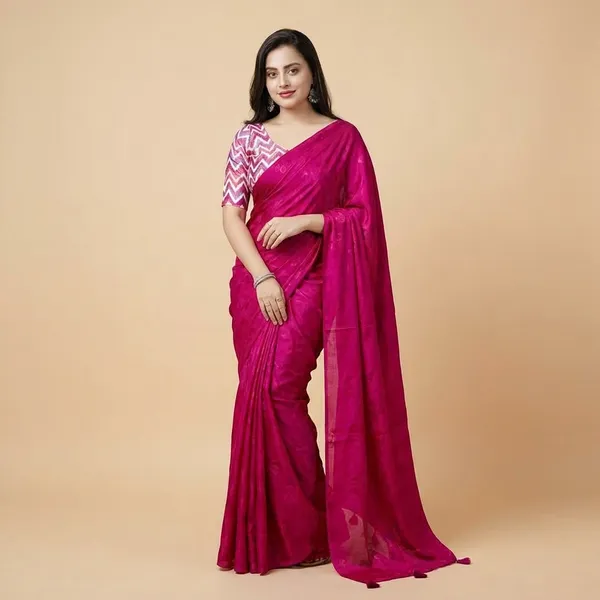 Pink_Turkey_Silk_Woven_Butterfly_Saree_For_Women