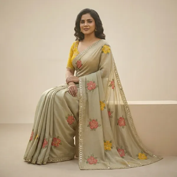 Beige_Viscose_Rangoli_Floral_Mirror_Embroidered_Saree_For_Women