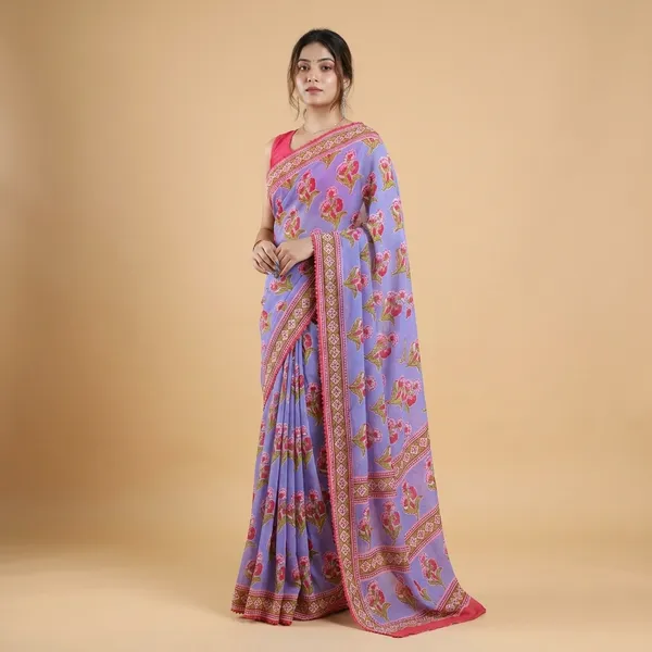 Purple_Red_Weightless_Floral_Print_Lace_Border_Saree_For_Women