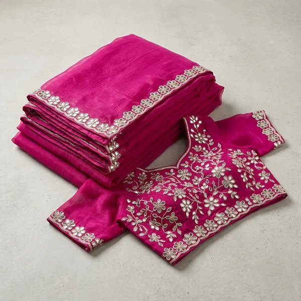 Red_Burberry_Silk_Embroidered_Mirror_Work_Saree_For_Women