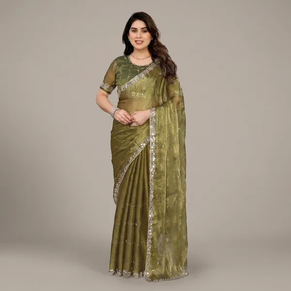 Green_Burberry_Silk_Embroidered_Mirror_Work_Saree_For_Women