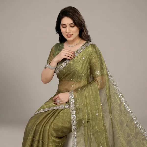 Green_Burberry_Silk_Embroidered_Mirror_Work_Saree_For_Women