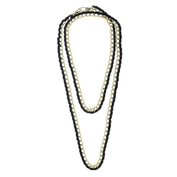 Black_And_Golden_Alloy_Chain_Necklace_For_Women