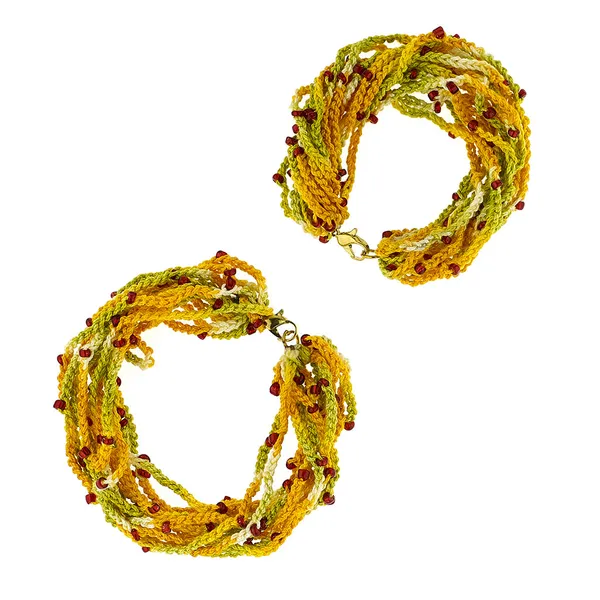 Mustard_Crochet_Thread_Bracelet_And_Anklet_For_Women