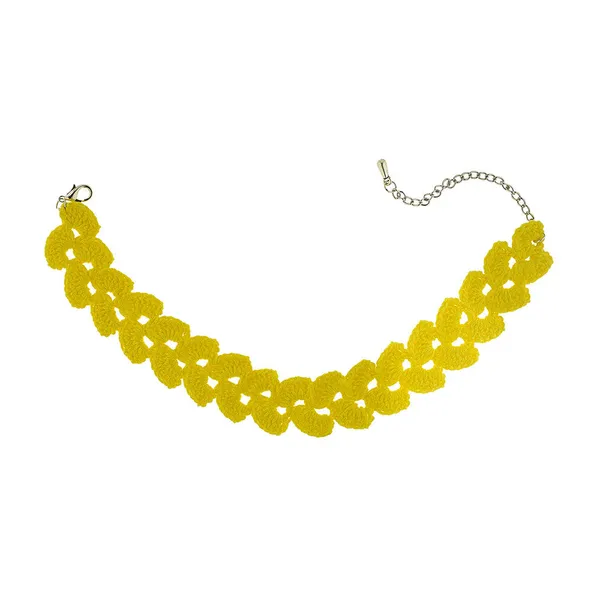 Yellow_Crochet_Wool_Handmade_Choker_Necklace_For_Women