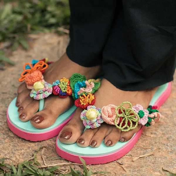 Aqua_Crochet_Bead_Flower_Flip_Flops_For_Women