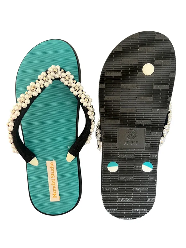 Blue_Bead_Flip_Flops_for_Women