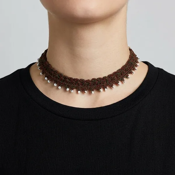 Brown_Crochet_Wool_White_Bead_Choker_Necklace_For_Women