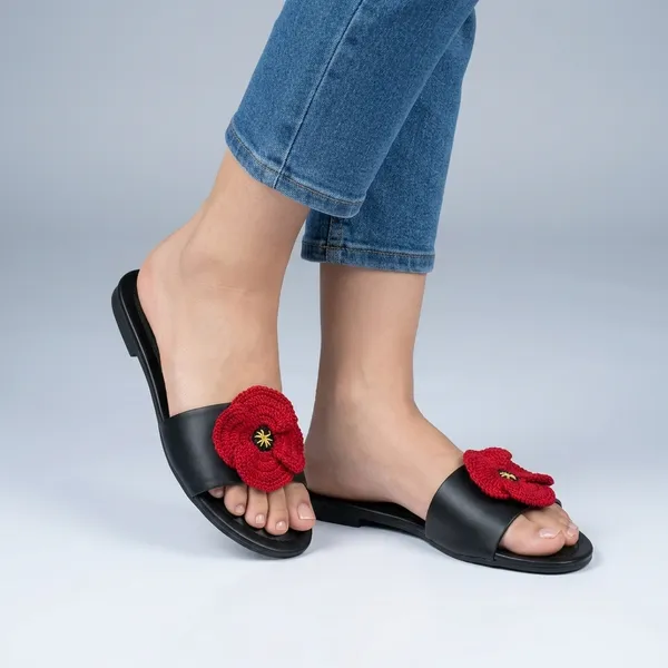 Black_Synthetic_Slip_On_Crochet_Poppy_Flats_For_Women