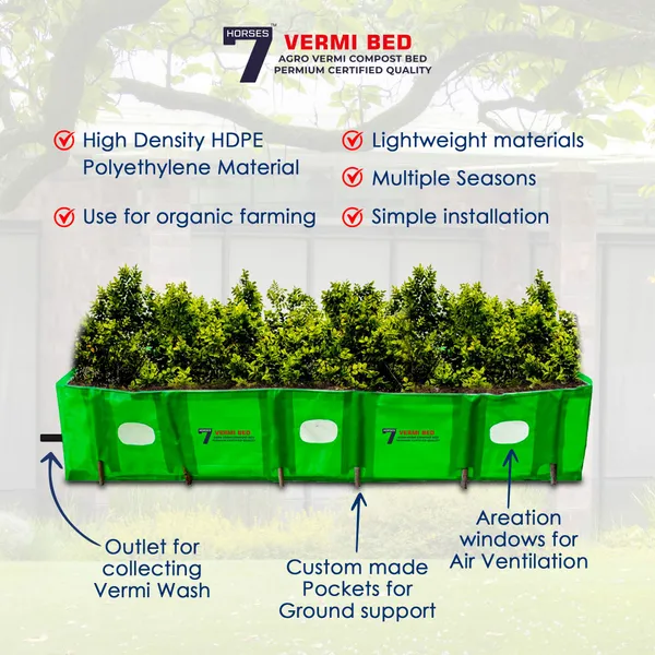 450Gsm_Vermicompost_Maker_Bed(12_X_4_X_2_Ft)-100%Virgin_Polyethylene_Fabric_Grow_Bag