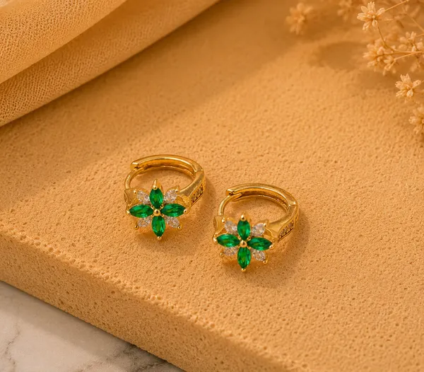 Emerald_Petal_Earrings