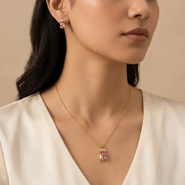 Enchanted_Vine_Necklace_And_Earrings_Set_18k_Gold_Plated
