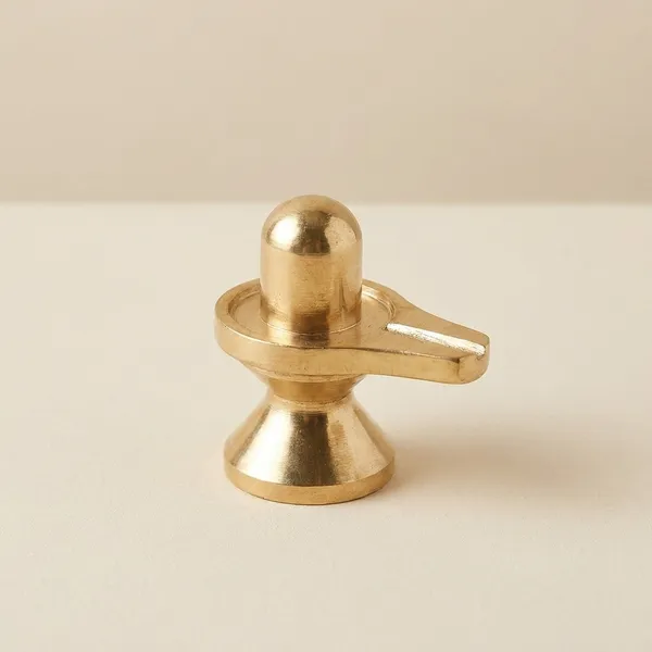 Narmada_Stone_Pooja_Gold_Brass_Shivling_Showpiece