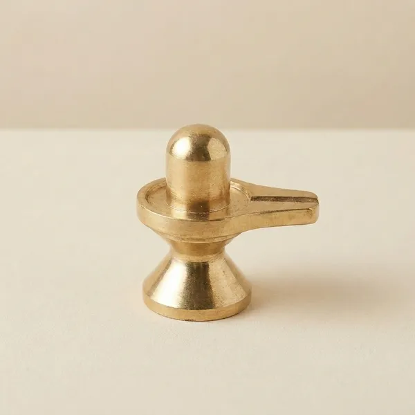 Narmada_Stone_Pooja_Gold_Brass_Shivling_Showpiece