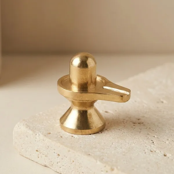 Narmada_Stone_Pooja_Gold_Brass_Shivling_Showpiece
