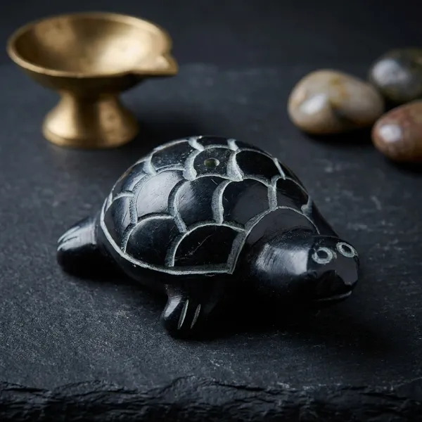 Narmada_Stone_Pooja_Black_Multicolor_Kachua_Turtle_Showpiece