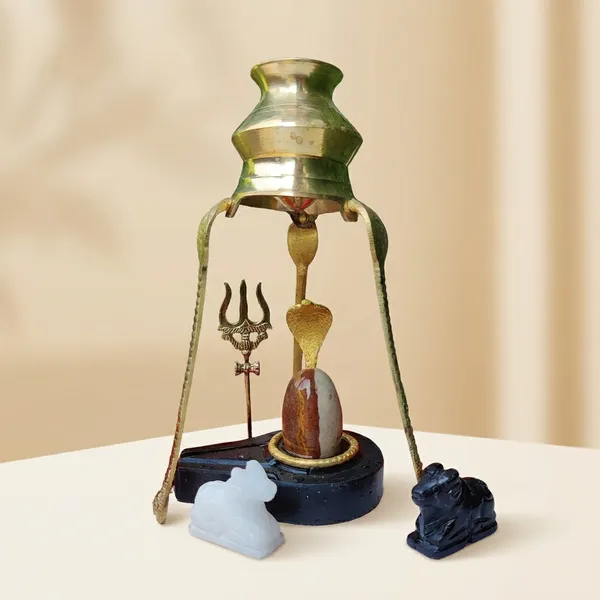 Narmada_Stone_Pooja_Brown_Religious_Showpiece
