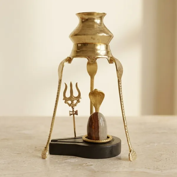 Narmada_Stone_Pooja_Brown_Religious_Showpiece