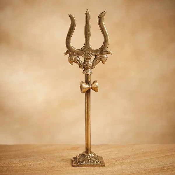 Brass_Pooja_Gold_Lord_Shiva_Trishul_With_Damru_On_Stand