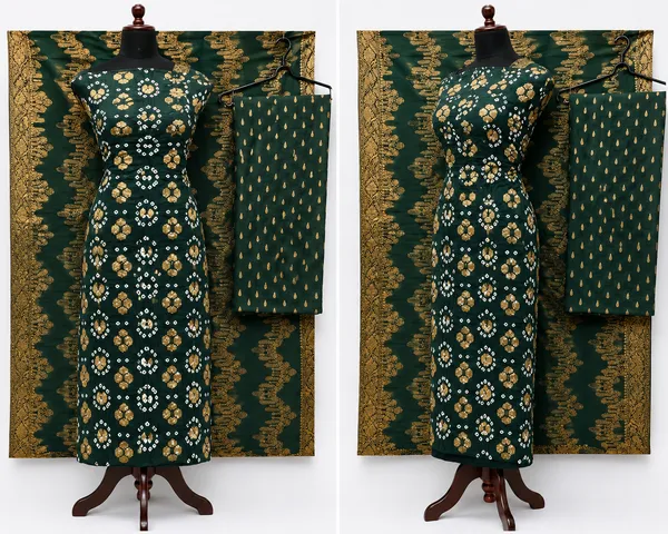 Green_Cotton_Bandhni_Handmade_Unstitched_Kurta_Set_With_Dupatta_For_Women