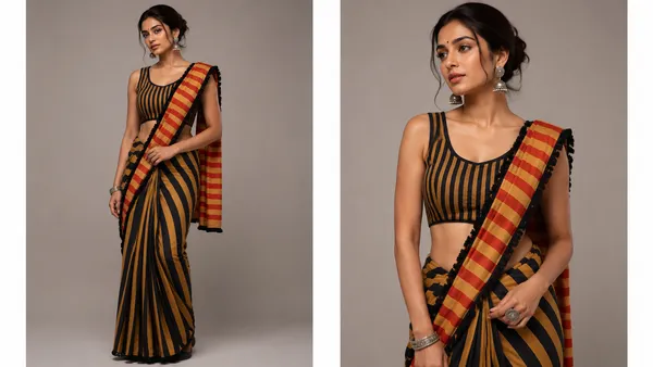 Women's_Designer_Striped_Saree_with_Unstitch_Blouse_Piece