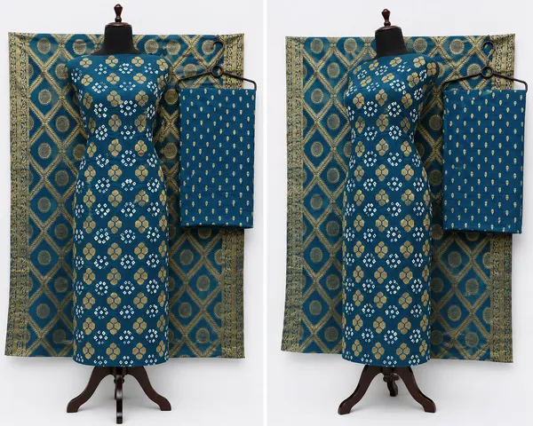 Blue_Cotton_Printed_Unstitched_Kurta_Set_With_Dupatta_For_Women