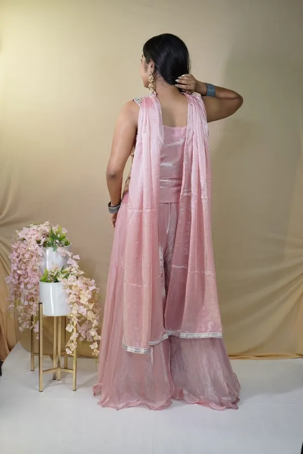Pink_Organza_Embroidered_Indo-Western_3_Piece_Set_For_Women